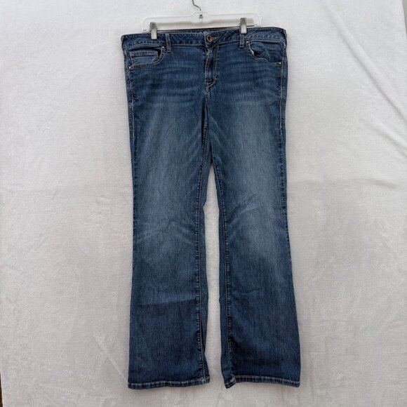 Ariat Denim - Ariat Jeans Womens 33R (36x30) Blue Bootcut Stretch Western Embellished Whisker